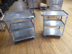 lot 44 image: 2 Stainless Serving Carts