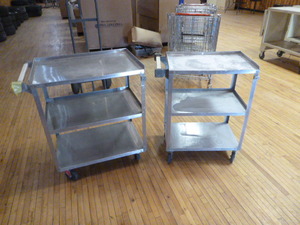 lot 45 image: 2 Stainless Serving Carts