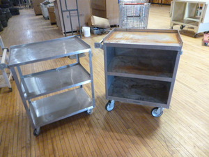 lot 46 image: 2 Stainless Serving Carts