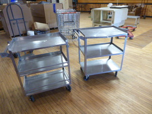 lot 48 image: 2 Stainless Serving Carts