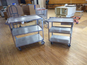 lot 49 image: 2 Stainless Serving Carts