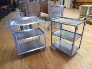 lot 51 image: 2 Stainless Serving Carts