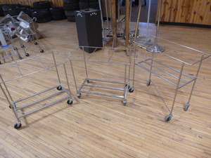 lot 56 image: 3 Bakery Bin Carts