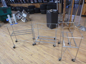 lot 57 image: 3 Bakery Bin Carts