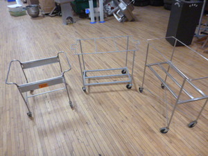 lot 58 image: 3 Bakery Bin Carts