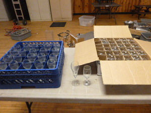 lot 140 image: Champagne and Wine Glasses
