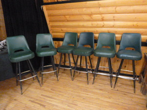 lot 144 image: 6 Green Bar Stools