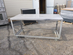 lot 172 image: Stainless Table on Casters
