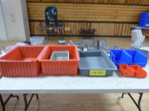 lot 179 image: 3 Totes and 4 Parts Bins