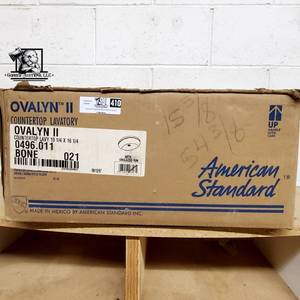 lot 410 image: American Standard 0496.011 Ovalyn Undercounter Sink