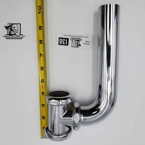 lot 138 image: 1-12 Chrome Coated Brass Plumbing Pipes