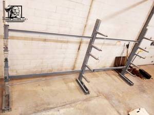 lot 001 image: 16x83 Industrial Triple Post Cantilever Rack Single Sided