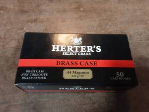 lot 23 image: Herters 44 Mag. 240 Grain SP 50-Count