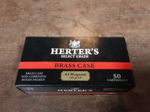 lot 24 image: Herters 44 Mag. 240 Grain SP 50-Count