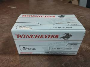 lot 26 image: Winchester 45 Auto. 230 Grain FMJ 100-Count