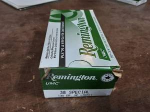 lot 30 image: Remington 38 Special 130 Grain FMJ 50-Count