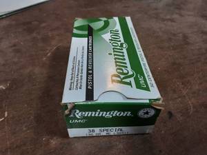 lot 31 image: Remington 38 Special 130 Grain FMJ 50-Count