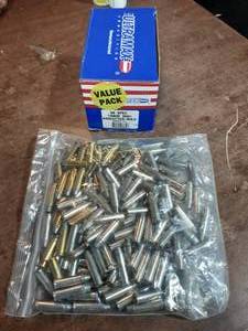 lot 33 image: Box Of 38 Special 158 Grain Wad Cutters 117 With Aluminum Case, 25 With Brass Case 142 Total Count