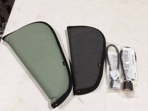 lot 69 image: 2-Soft Sided Pistol Cases & 2-Gun Locks
