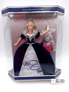 lot 406 image: Vintage 1999 Millennium Princess BarbieDoll (Unopened Box) - Valued  $60