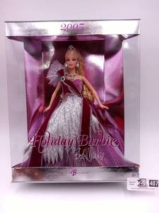 lot 407 image: Barbie Collector Holiday 2005 Doll Designed by Bob Mackie (Unopened Box)