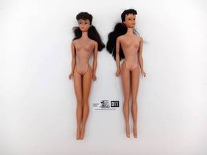 Two 1958 & 1962 Midge Dolls Long Hair Pony Tail Very Collectable. (Valued at $400)