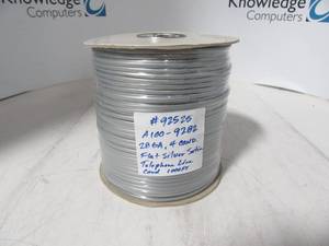 lot 23 image: New 28GA Flat Silver Stain Telephone line  1000FT