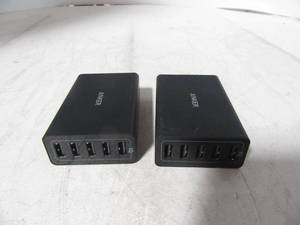 lot 25 image: Pair of ANKER 5 USB Port charging stations