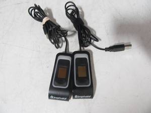 lot 37 image: Pair of imprivata Fingerprint readers with USB connectors