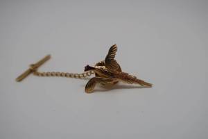 10k Gold Pheasant Tie-Tack