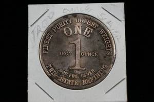 lot 11 image: Tri-State Eagle Troy Ounce Silver Round