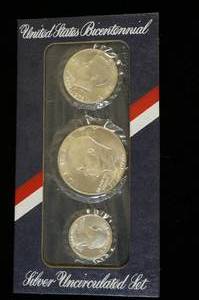 lot 18 image: Uncirculated US Silver Bicentennial Coin Set