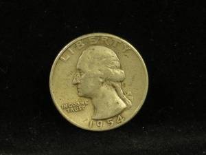 lot 25 image: 1954-P Washington Silver Quarter