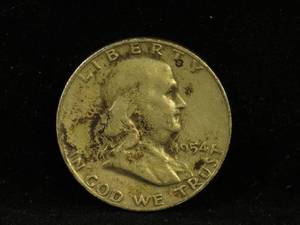 lot 34 image: 1954-D Franklin Half Dollar
