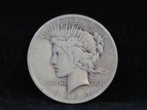 lot 36 image: 1924-P Peace Silver Dollar
