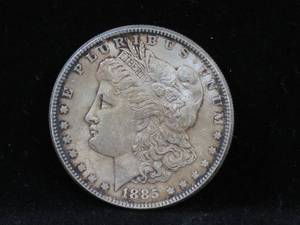 lot 42 image: 1885-P Morgan Silver Dollar