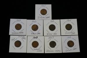 lot 56 image: US Indian Head Pennies