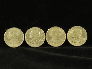 lot 64 image: 4 US Susan B Anthony Dollar Coins