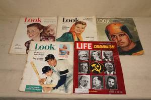 lot 89 image: Vintage Look and Life Magazines