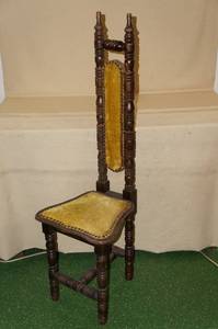 lot 107 image: Antique Jacobean Style High Back Chair