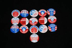 lot 131 image: Archie Bunker Campaign Pins