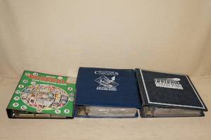 lot 143 image: 3 Binders of Football Cards