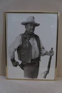 lot 163 image: John Wayne Framed Picture