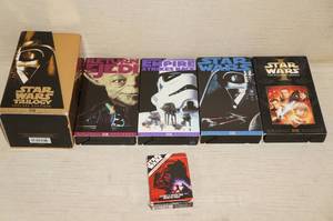 lot 170 image: Star Wars VHS and Cards