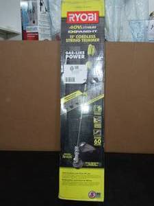 lot 41 image: 40-Volt Lithium-Ion Cordless Attachment Capable String Trimmer with 4.0 Ah Battery and Charger Included