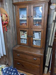 lot 13 image: Tall Glass Door Buffet