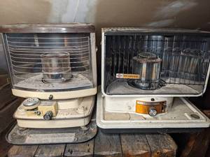 lot 504 image: (2) Vintage Kerosene Heaters