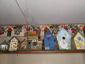 lot 225 image: Lot of 6 Wood Birdhouses