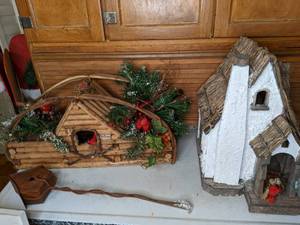 lot 232 image: Two Fancy Deluxe Birdhouses
