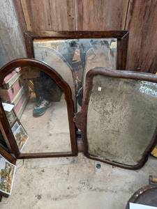 lot 784 image: Set of 3 Antique Mirrors